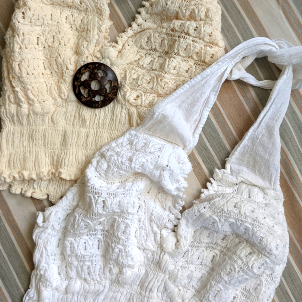 Halter crop tops - pair - Picture 1 of 4